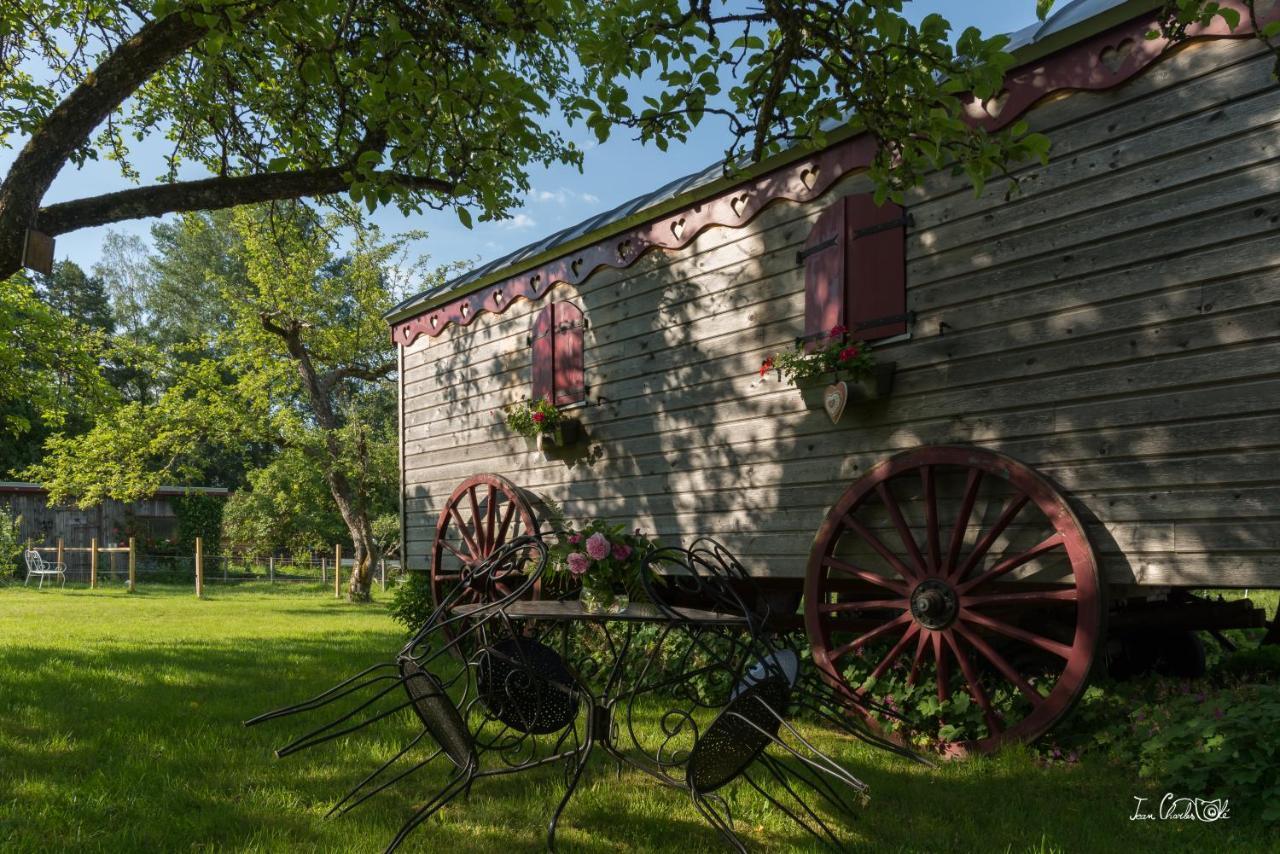 Roulotte Le Temps De Rever Bed and Breakfast Saint-Michel-sur-Meurthe Εξωτερικό φωτογραφία